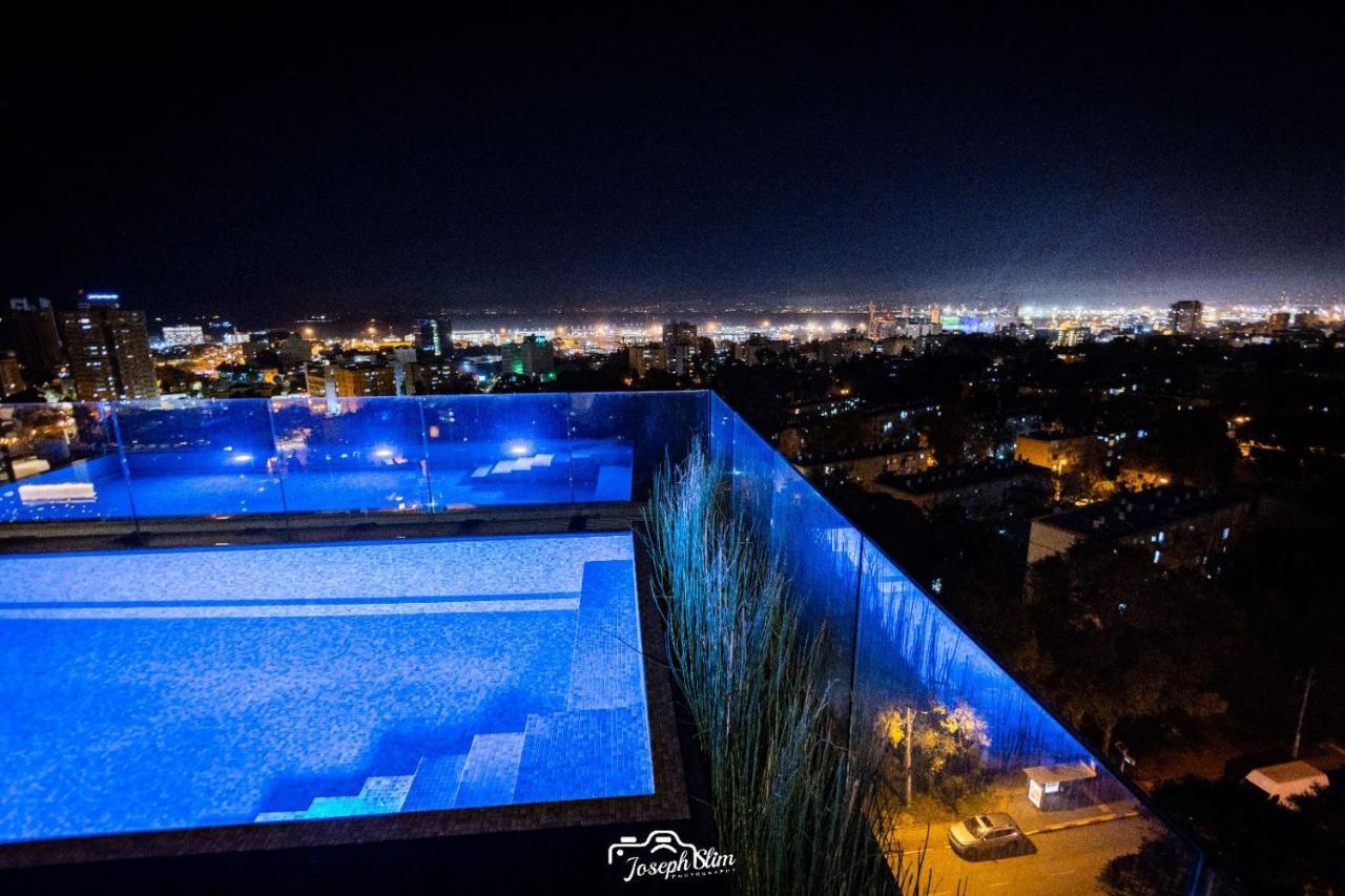 Serene - Infinity Cview Pool - 4 Bedrooms Luxury Penthouse Haifa Bagian luar foto