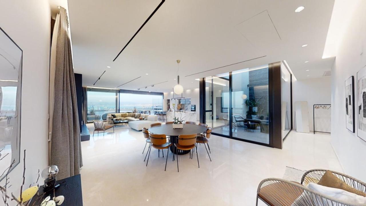 Serene - Infinity Cview Pool - 4 Bedrooms Luxury Penthouse Haifa Bagian luar foto
