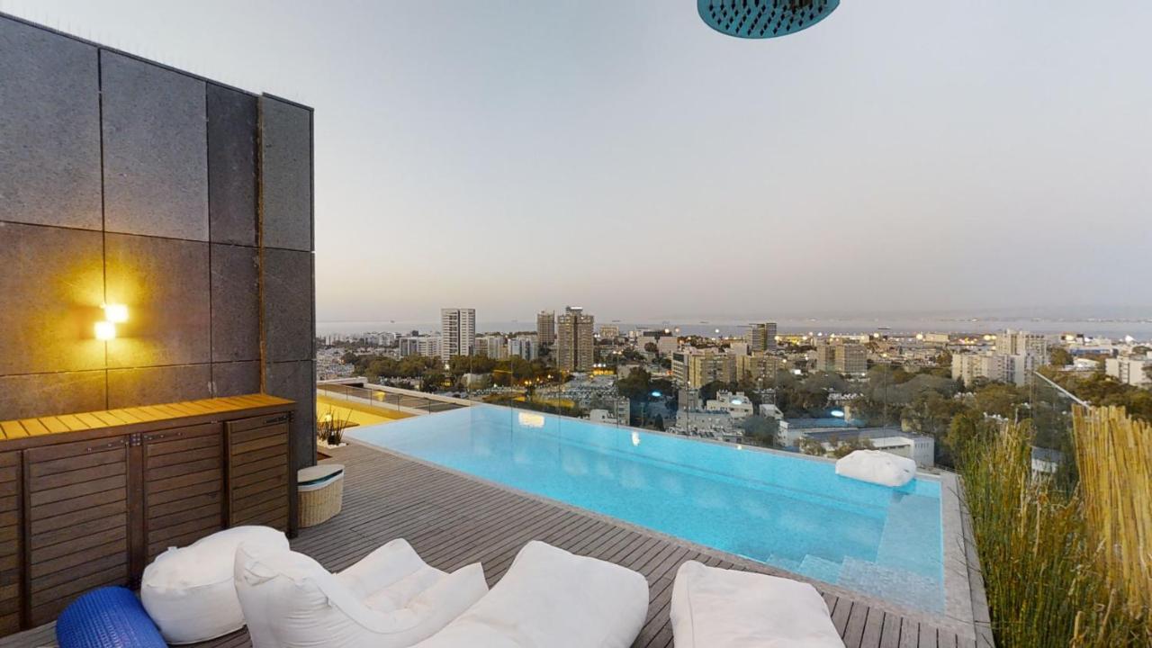 Serene - Infinity Cview Pool - 4 Bedrooms Luxury Penthouse Haifa Bagian luar foto