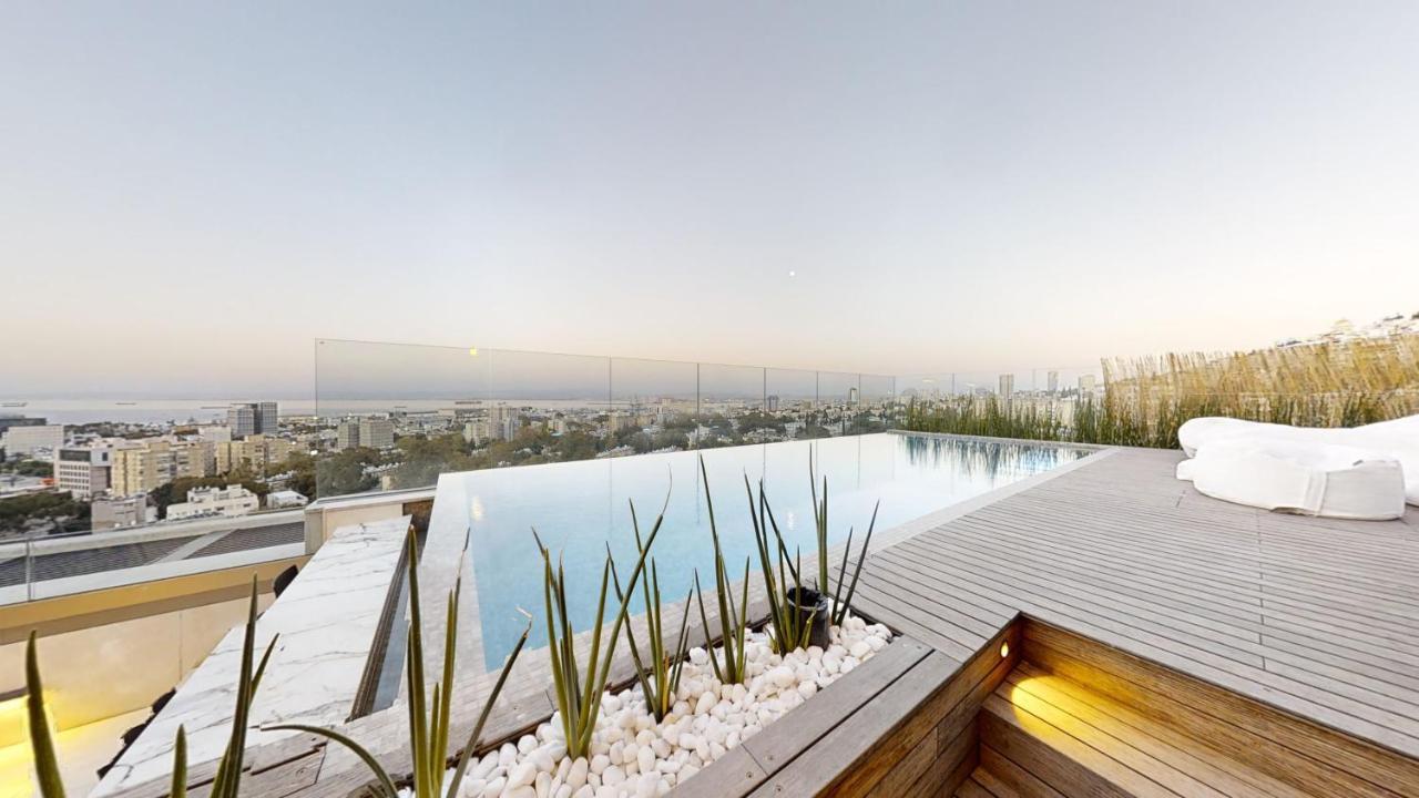 Serene - Infinity Cview Pool - 4 Bedrooms Luxury Penthouse Haifa Bagian luar foto