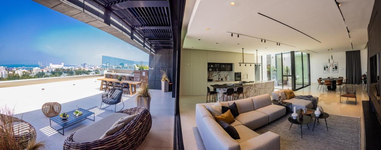 Serene - Infinity Cview Pool - 4 Bedrooms Luxury Penthouse Haifa Bagian luar foto